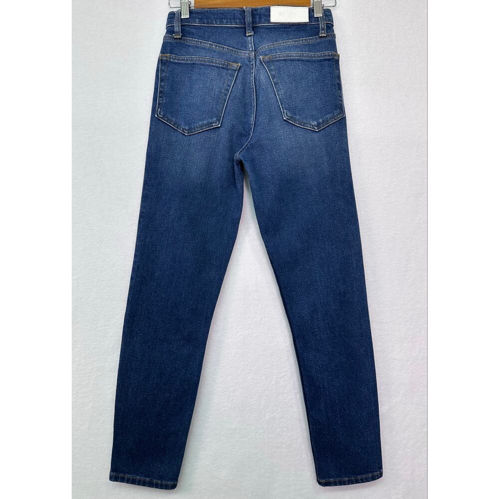RE/DONE 90s High Rise Ankle Crop Jeans Medium Wash Interior Pocket Size 25 - Picture 3 of 13
